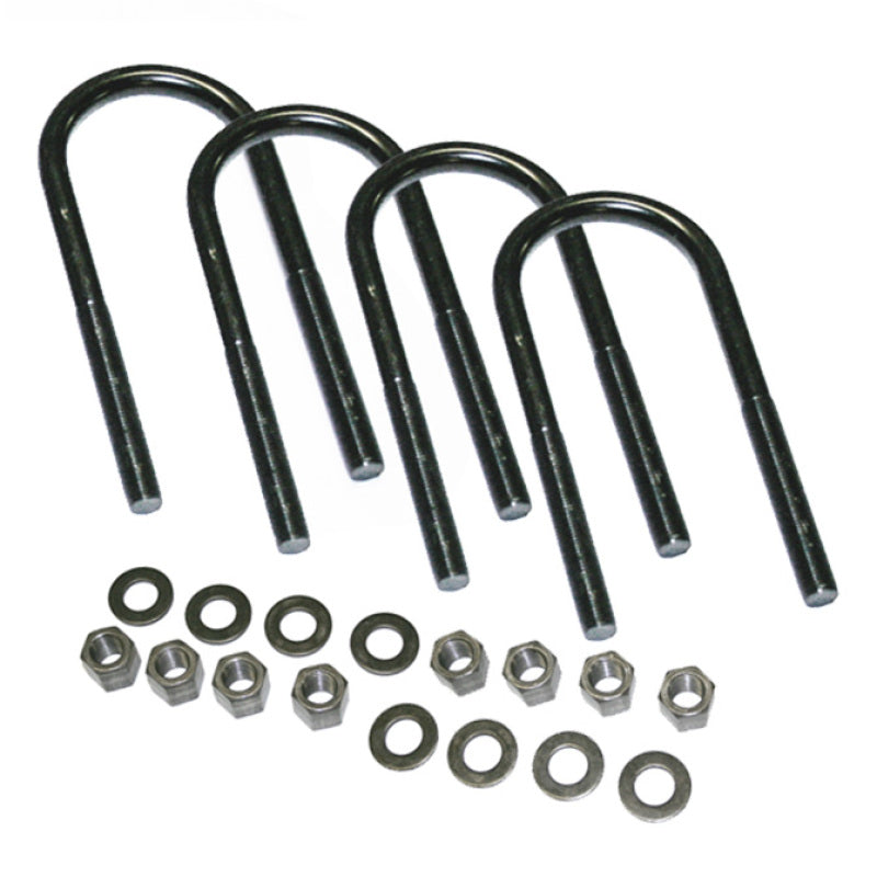 Superlift U-Bolt 4 Pack 9/16x3-1/8x10 Round w/ Hardware