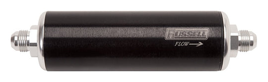 Russell Performance Black/Silver Anodized Aluminum (8-1/4in Length -6 male inlet/outlet)