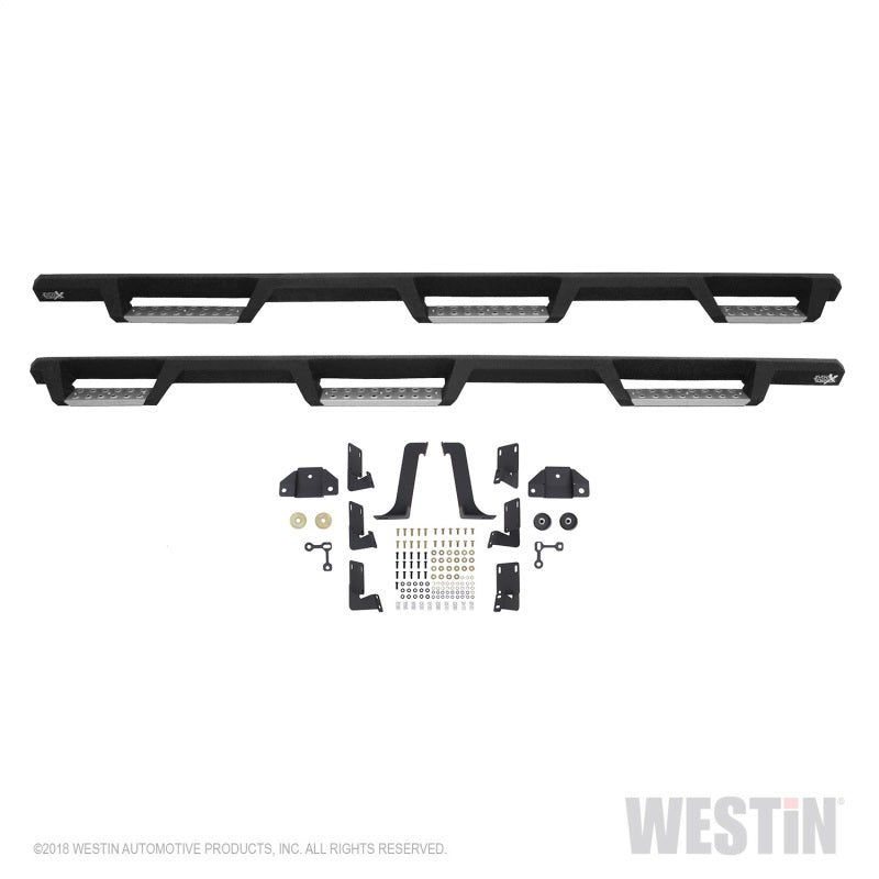 Westin/HDX 99-16 Ford F-250/350 Crew Cab (6.75ft Bed) Stainless Drop Nerf Step Bars - Textured Black