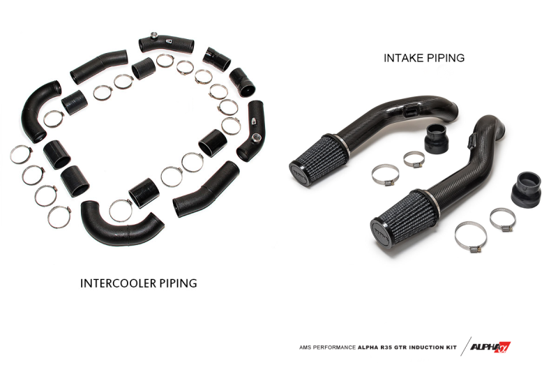 AMS Performance GT-R R35 Induction Kit w/Stock Turbos / Alpha I/C/Carbon Manifold/TB/TiAL Flanges