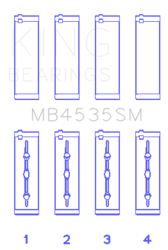 King Mercedes M276 V6 (Size STD) Main Bearing Set