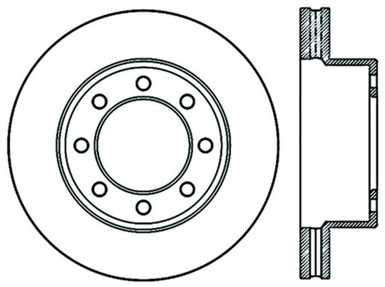 StopTech 09-12 Dodge Ram 2500 PU 2WD/4WD / 09-12 Ram 3500 PU 4WD Slotted Left Front CRYO Brake Roto