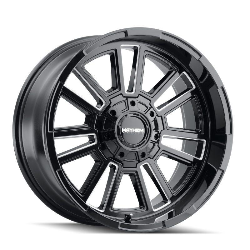 Mayhem 8115 Apollo 20x9 / 8x170 BP / 0mm Offset / 125.2mm Hub Black w/ Milled Spokes Wheel