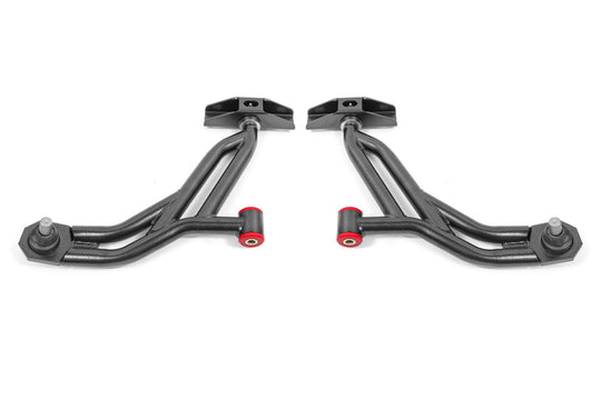 BMR 10-14 Ford Mustang / Shelby GT500 Non-Adj. Lower A-Arms (Poly/Delrin) - Black Hammertone