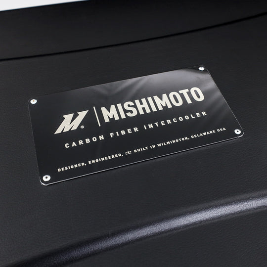 Mishimoto Universal Carbon Fiber Intercooler - Matte Tanks - 525mm Black Core - C-Flow - DG V-Band