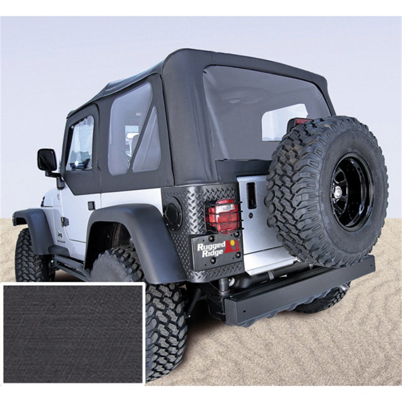 Rugged Ridge S-Top Door Skins Black Clear Windows 97-02 Jeep Wrangler TJ