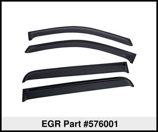 EGR 16-17 Nissan Titan Crew Cab SlimLine Tape-On WindowVisors Set of 4 - Light Smoke