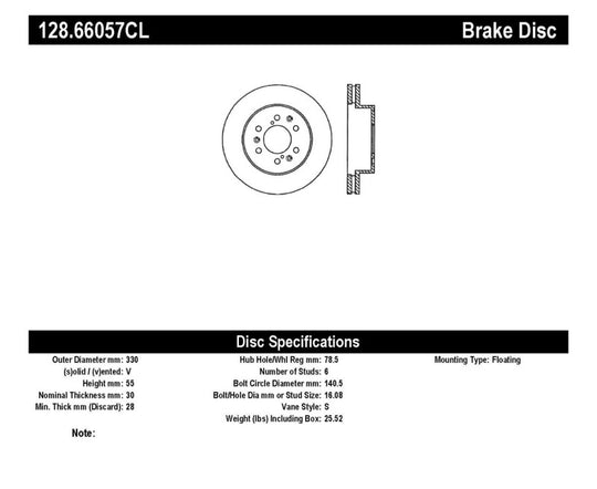 StopTech 07-11 GM Silverado 1500 Drilled Left Front Cryo Rotor