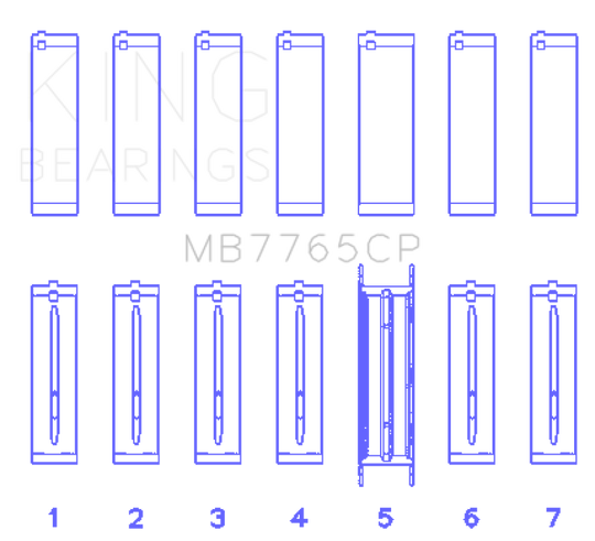 King GMC 4.2 Vortec L6 Main Bearing Set