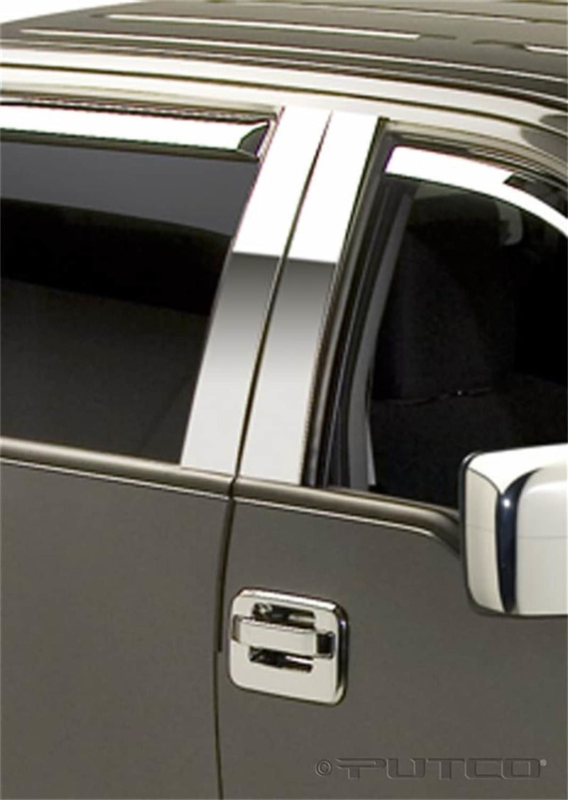 Putco 04-14 Ford F-150 Super Crew / Super Cab - 4pcs Stainless Steel Pillar Posts Classic