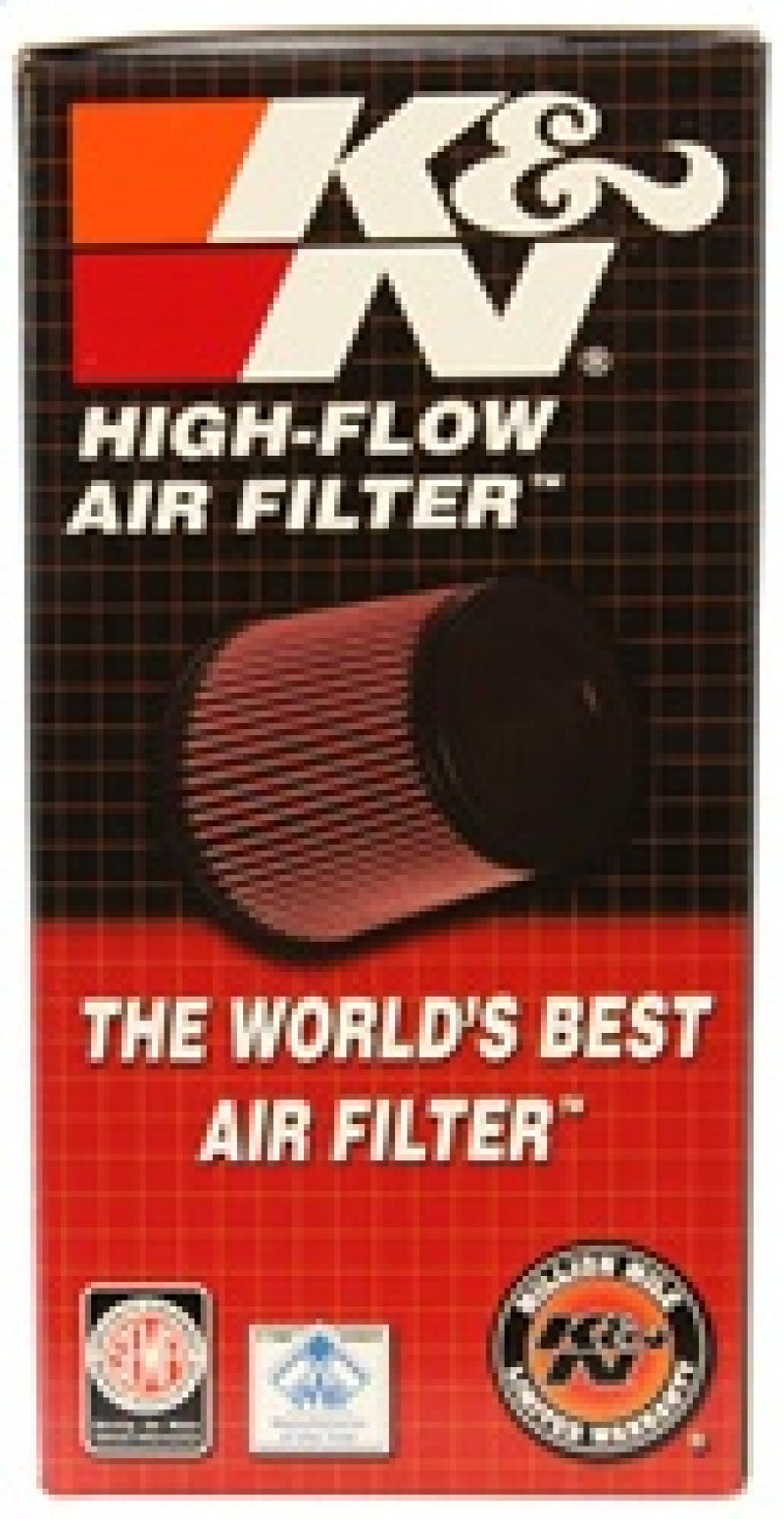 K&N Universal Chrome Oval Tapered Air Filter - 2in Flg ID x 4in OS L 3in OS W x 2.75in H