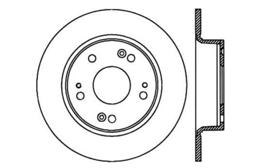 StopTech 05-17 Honda Accord / 16-17 HR-V / 09-14 Acura TSX Cryo Sport Drilled Rear Left Rotor