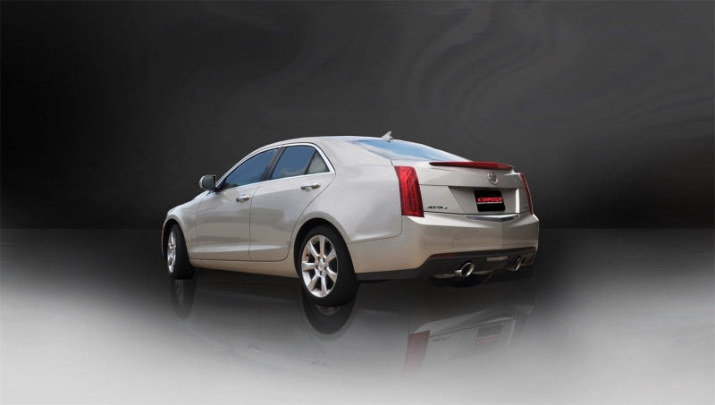 Corsa 2013-2019 Cadillac ATS Sedan 2.0L A/T Polished Sport Dual Rear Cat-Back Exhaust