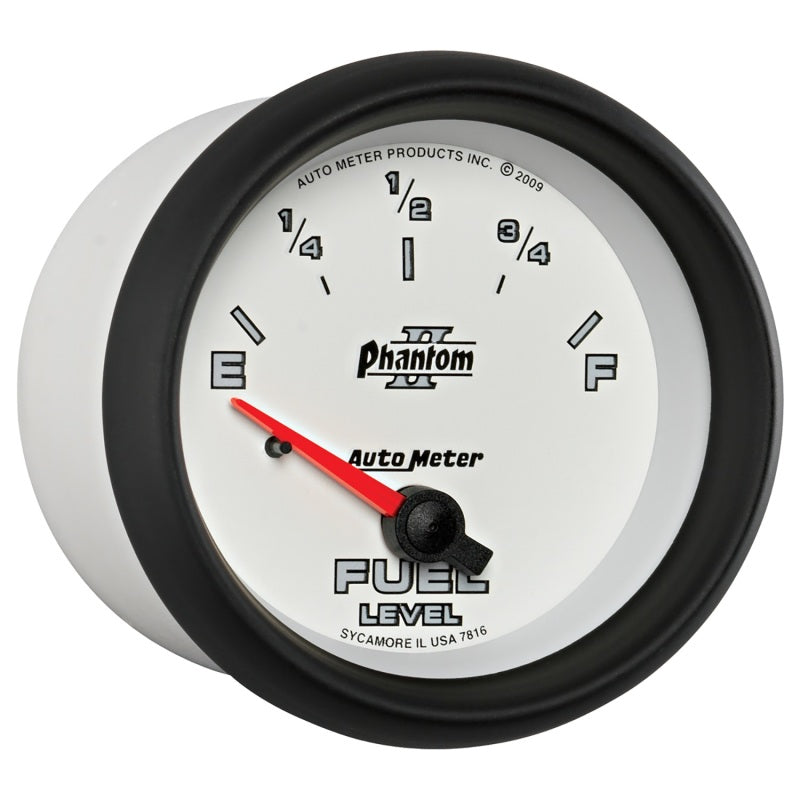 AutoMeter Gauge Fuel Level 2-5/8in. 240 Ohm(e) to 33 Ohm(f) Elec Phantom II