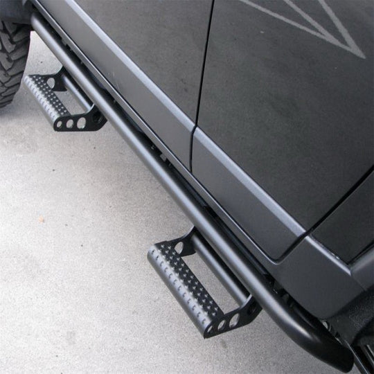 N-Fab RKR Step System 09-17 Dodge Ram 1500 Crew Cab - Tex. Black - 1.75in