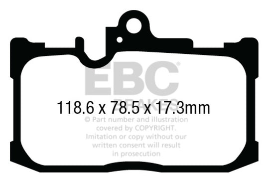 EBC 13+ Lexus GS350 3.5 F-Sport RWD Ultimax2 Front Brake Pads
