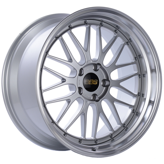 BBS LM 20x10 5x120 ET20 Diamond Silver Center Diamond Cut Lip Wheel -82mm PFS/Clip Required