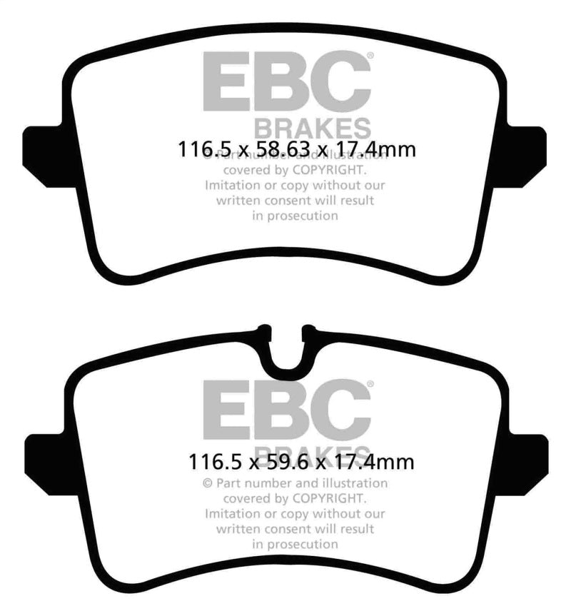 EBC 11 Audi A6 2.0 Turbo Redstuff Rear Brake Pads