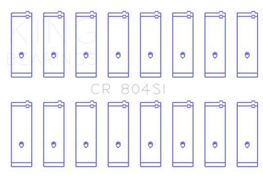 King Ford 260CI/289CI/302 5.0L (Size 020) Windsor Connecting Rod Bearing Set