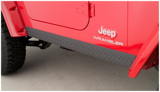 Bushwacker 97-06 Jeep Wrangler Trail Armor Side Rocker Panels - Black