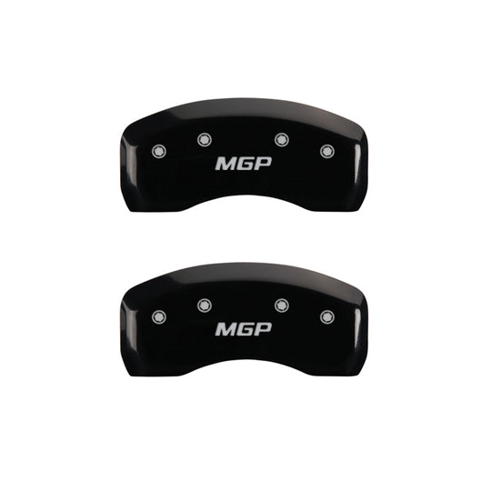 MGP 4 Caliper Covers Engraved Front & Rear MGP Black Finish Silver Char 2018 Honda Civic