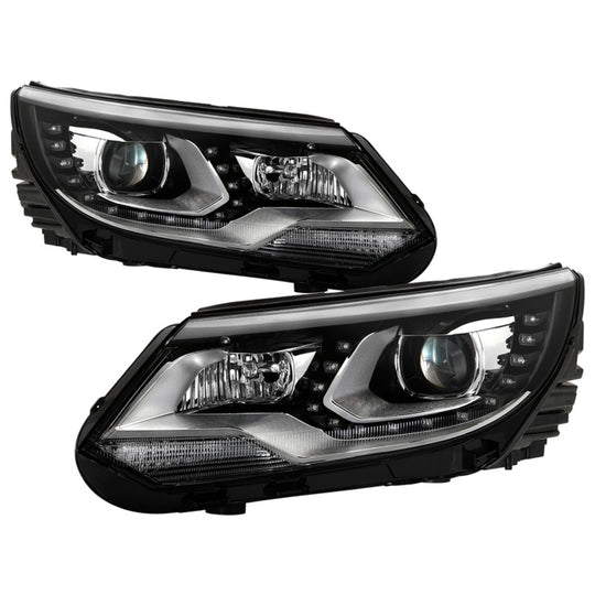 Spyder VW Tiguan 12-17 LED/DRL Projector Headlights Chrome PRO-JH-VWT12-LED-C