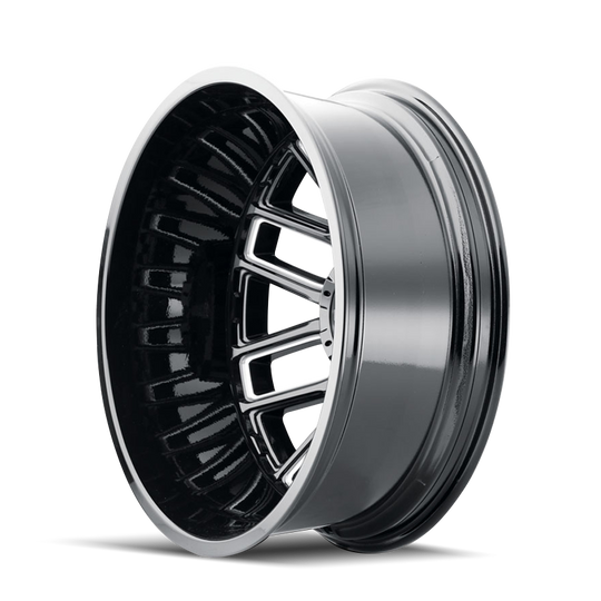 Mayhem 8107D Cogent Dually 20x8.25/8x170 BP/-192mm Offset/124.9mm Hub Black w/ Milled Spokes Wheel