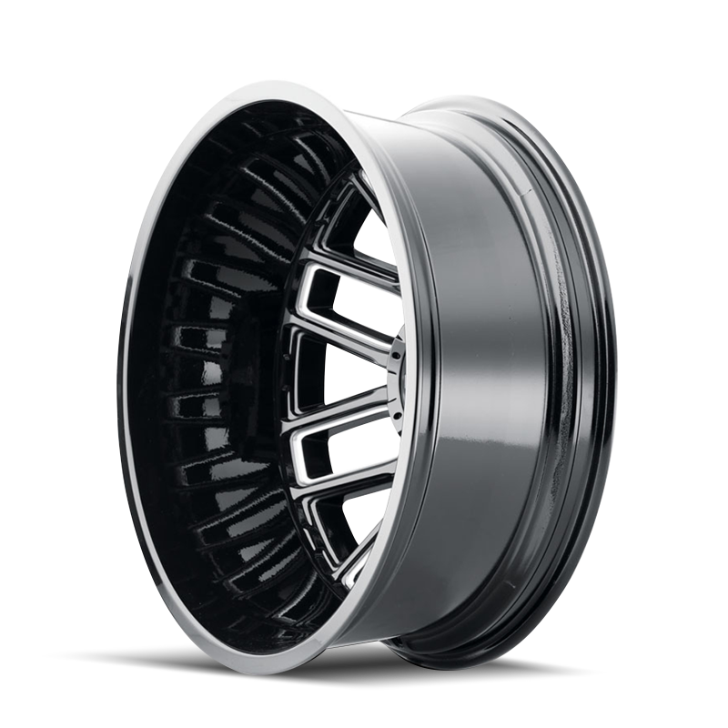 Mayhem 8107D Cogent Dually 22x8.25/8x165.1 BP/-192mm Offset/121.3mm Hub Black w/ Milled Spokes Wheel