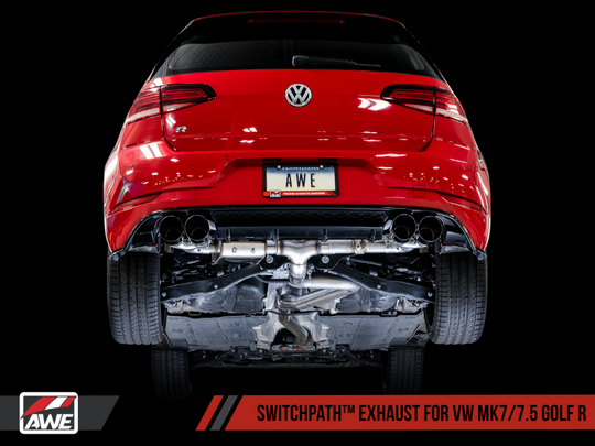 AWE Tuning 15-17 Volkswagen Golf R MK7 Track Edition Exhaust - Diamond Black Tips (102mm)