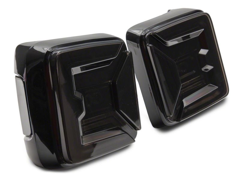 Raxiom 18-23 Jeep Wrangler JL Axial Series LED Tail Lights- Blk Housing (Smoked Lens)