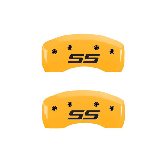 MGP 4 Caliper Covers Engraved Front & Rear Monte Carlo SS Yellow Finish Black Char 2002 Chevy Impala