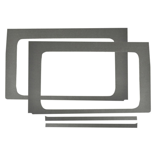 DEI 18-23 Jeep Wrangler JL 4-Door Boom Mat Rear Side Window Trim - 4 Piece - Gray Leather Look