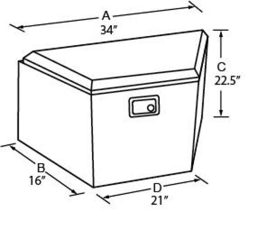 Tradesman Aluminum Trailer Tongue Storage Box (21in.) - Black