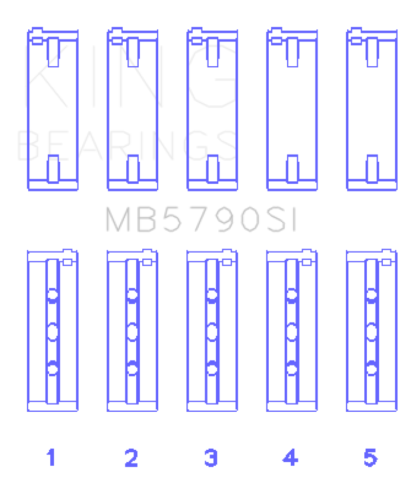 King Porsche M 48 / M 48.50 (Size STD) Main Bearing Set