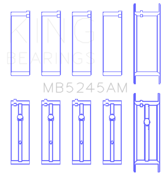 King 91-04 Nissan 146CI/2.4L KA24DE L4 / 89-97 146CI/2.4L KA24E L4  (Size STD) Main Bearing Set