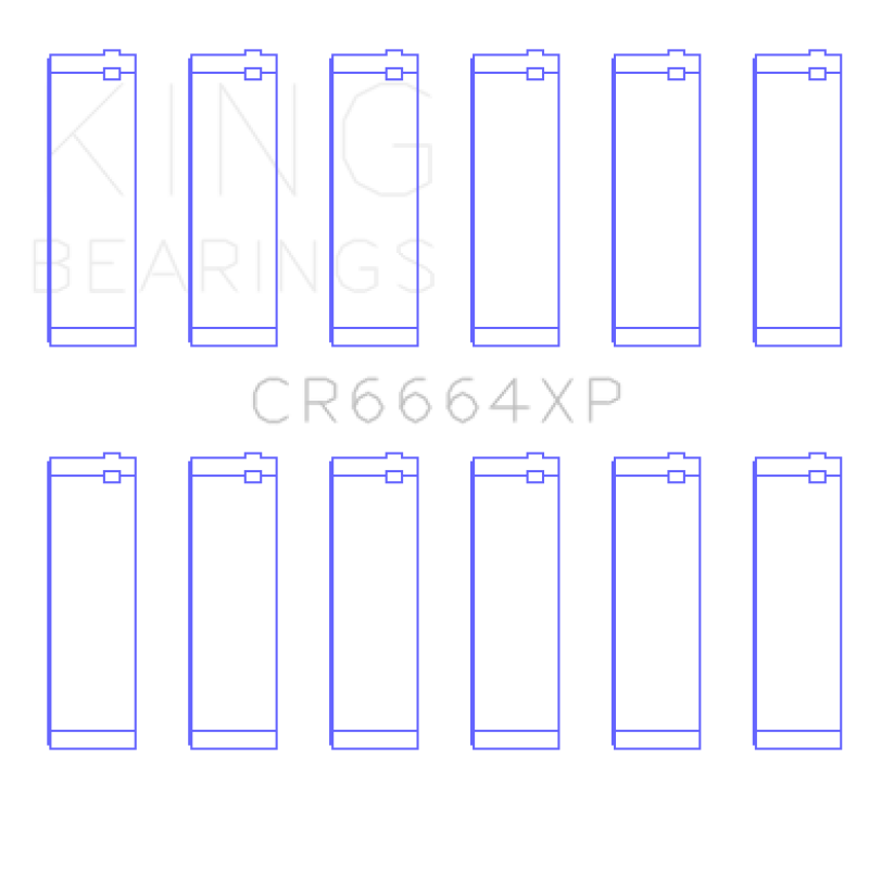 King Buick V6 (Size 0.020 Oversized) XP - Series Performance Rod Bearing Set