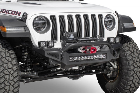 Addictive Desert Designs 2018 Jeep Wrangler JL Rock Fighter Front Bumper w/ Low Profile Top Hoop