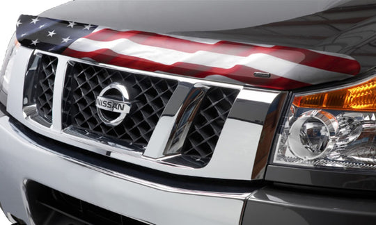 Stampede 2016-2019 Nissan Titan XD Vigilante Premium Hood Protector - Flag