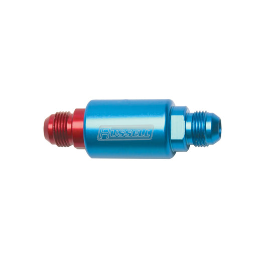 Russell Performance Red/Blue Anodized (3-1/4in Length 1-1/4in dia. -8 male inlet/outlet)