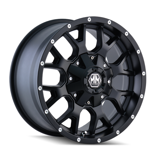 Mayhem 8015 Warrior 22x12 / 8x165.1 BP / -44mm Offset / 130.8mm Hub Matte Black Wheel