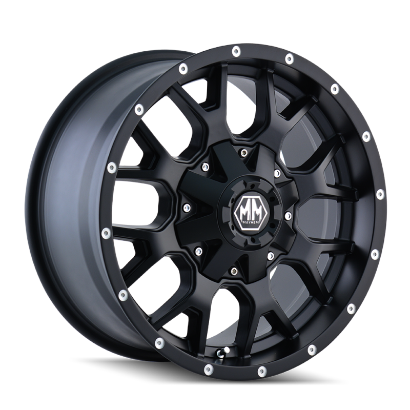 Mayhem 8015 Warrior 17x9 / 8x165.1 BP / -12mm Offset / 130.8mm Hub Matte Black Wheel