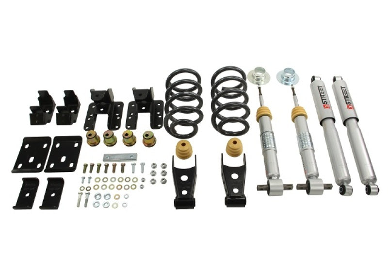 Belltech 14-17 Silver/Sierra Ext & Crew Cab 2wd 1 or 2in. F/4in. R Drop W/ SP Shocks Lowering Kits