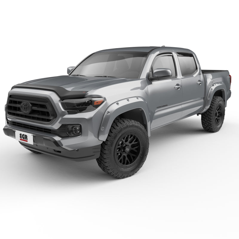 EGR 16+ Toyota Tacoma w/Mudflap Bolt-On Look Color Match Fender Flares - Set - Silver Sky