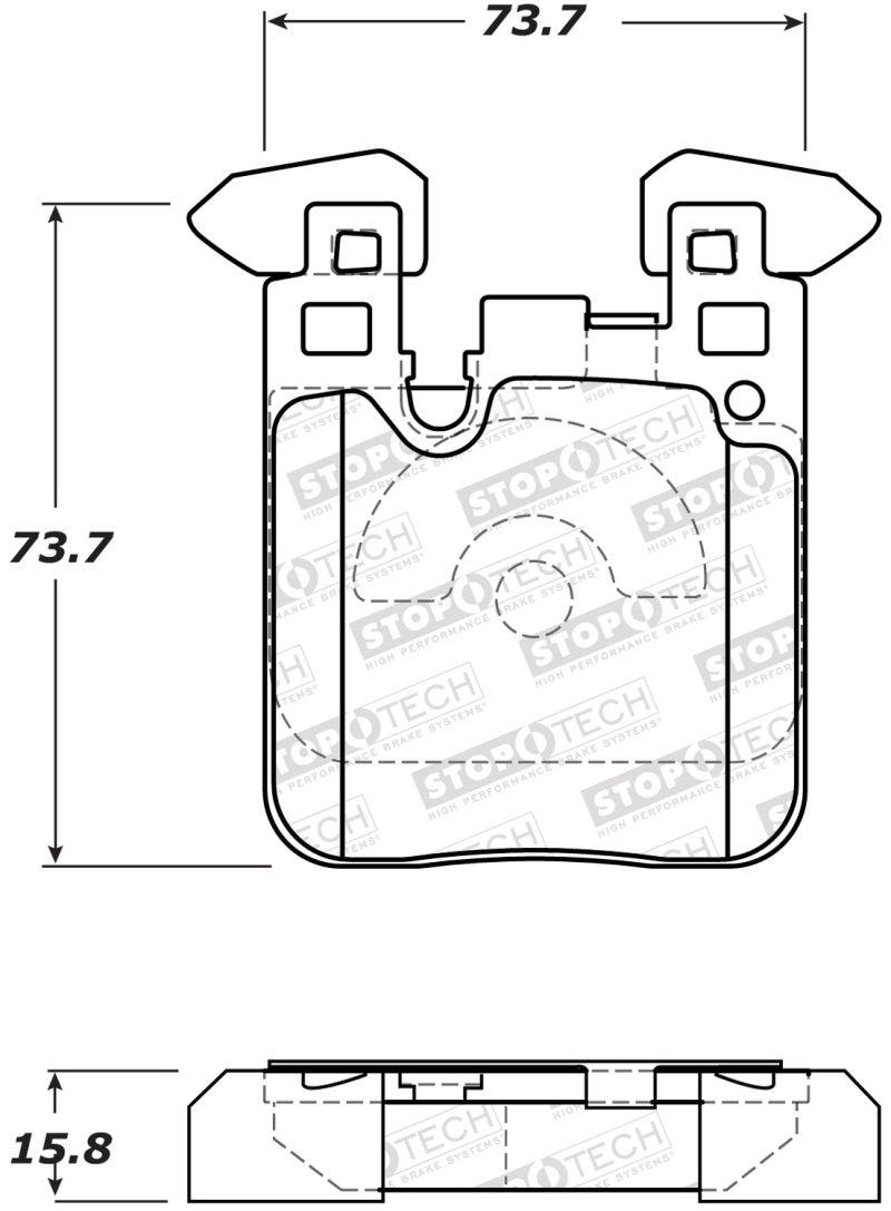 StopTech 12-15 BMW 335i Street Performance Rear Brake Pads