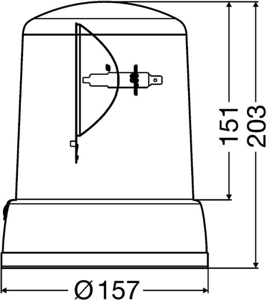 Hella Rotating Beacon H12V Yellow Mg12 2Rl