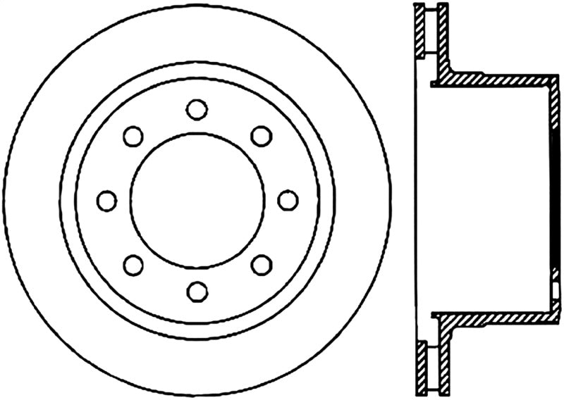 StopTech Power Slot 06-08 Dodge Ram 1500 / 03-08 Ram 2500/3500 All Rear Left Slotted CRYO Rotor