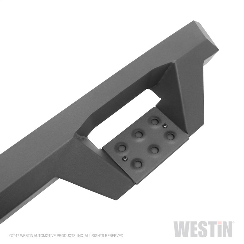 Westin 99-16 Ford F-250/350/450/550 CC (6.75ft Bed) HDX Drop Whl to Whl Nerf Step Bars - Text Blk