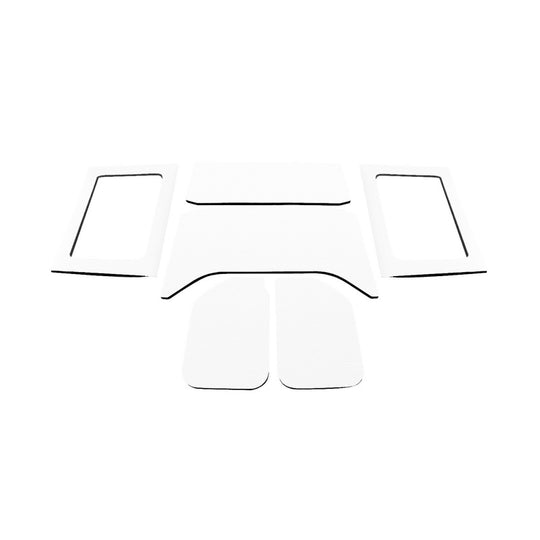 DEI 11-18 Jeep Wrangler JK 4-Door Boom Mat Complete Headliner Kit - 6 Piece - White