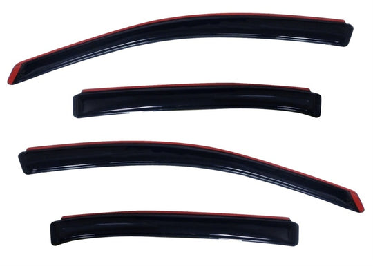 AVS 10-18 Ford Taurus Ventvisor In-Channel Front &amp; Rear Window Deflectors 4pc - Smoke