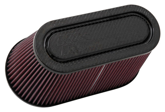 K&amp;N Filter Univ Air Filter Carb Fib T/B 3-1/2in FLG OD / 12x6in B / 9-15/16x3-15/16in T / 6in H